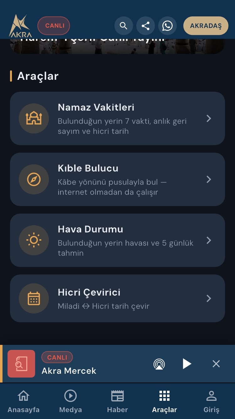 Akra ekranı