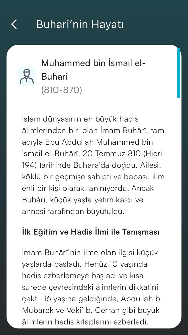 Buhari hakkında ekranı