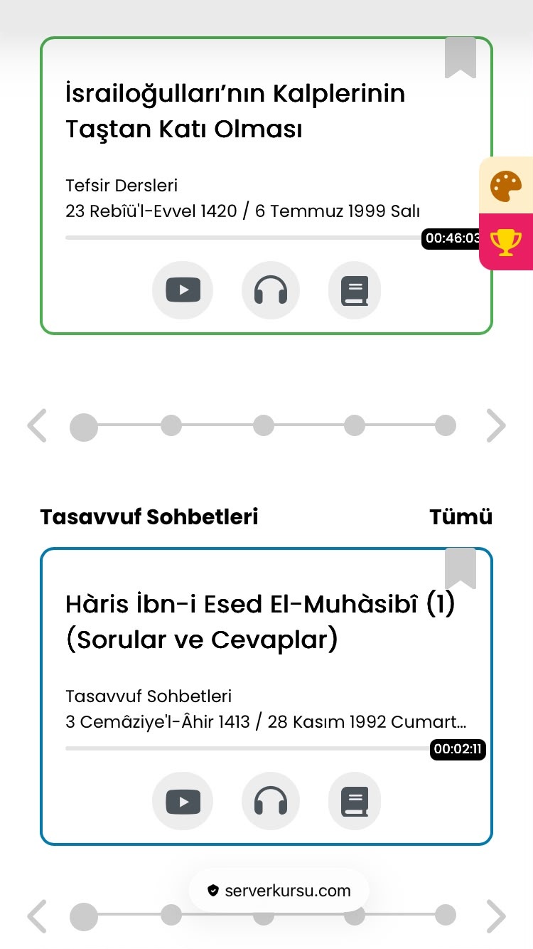 Server Kürsü ekranı