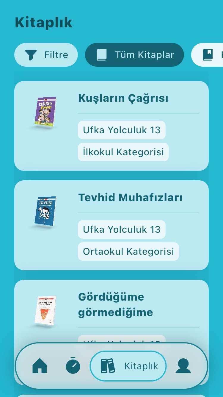 Ufka Yolculuk kitap ekranı